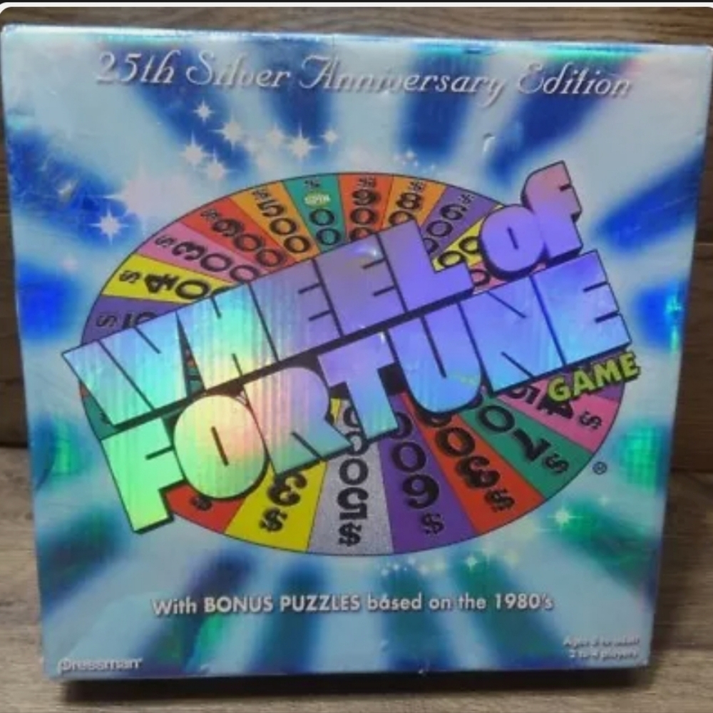 Wheel Of Fortune Game 25th🥈Silver Anniversary Edition 2007 Pressman-Complete🎲